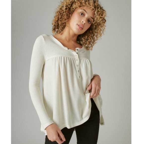 Lucky Brand Tops - NWOT Lucky Brand Babydoll Henley Size S